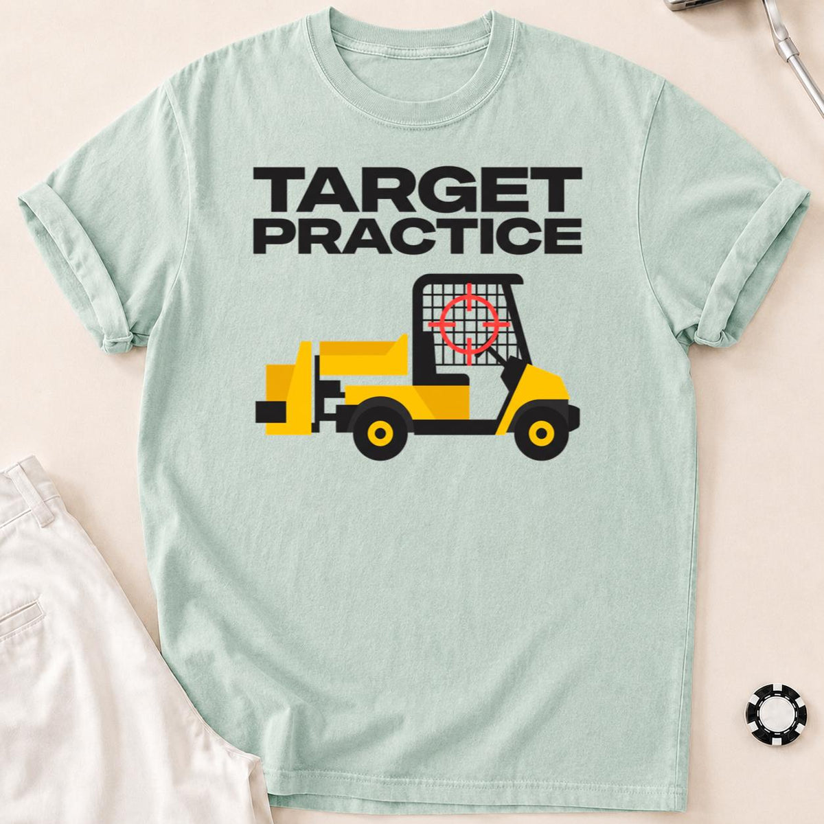 Target Practice Forklift Crosshair Golf Tee