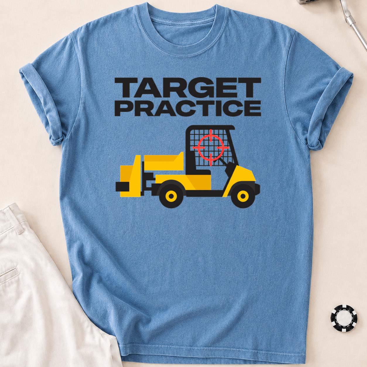 Target Practice Forklift Crosshair Golf Tee