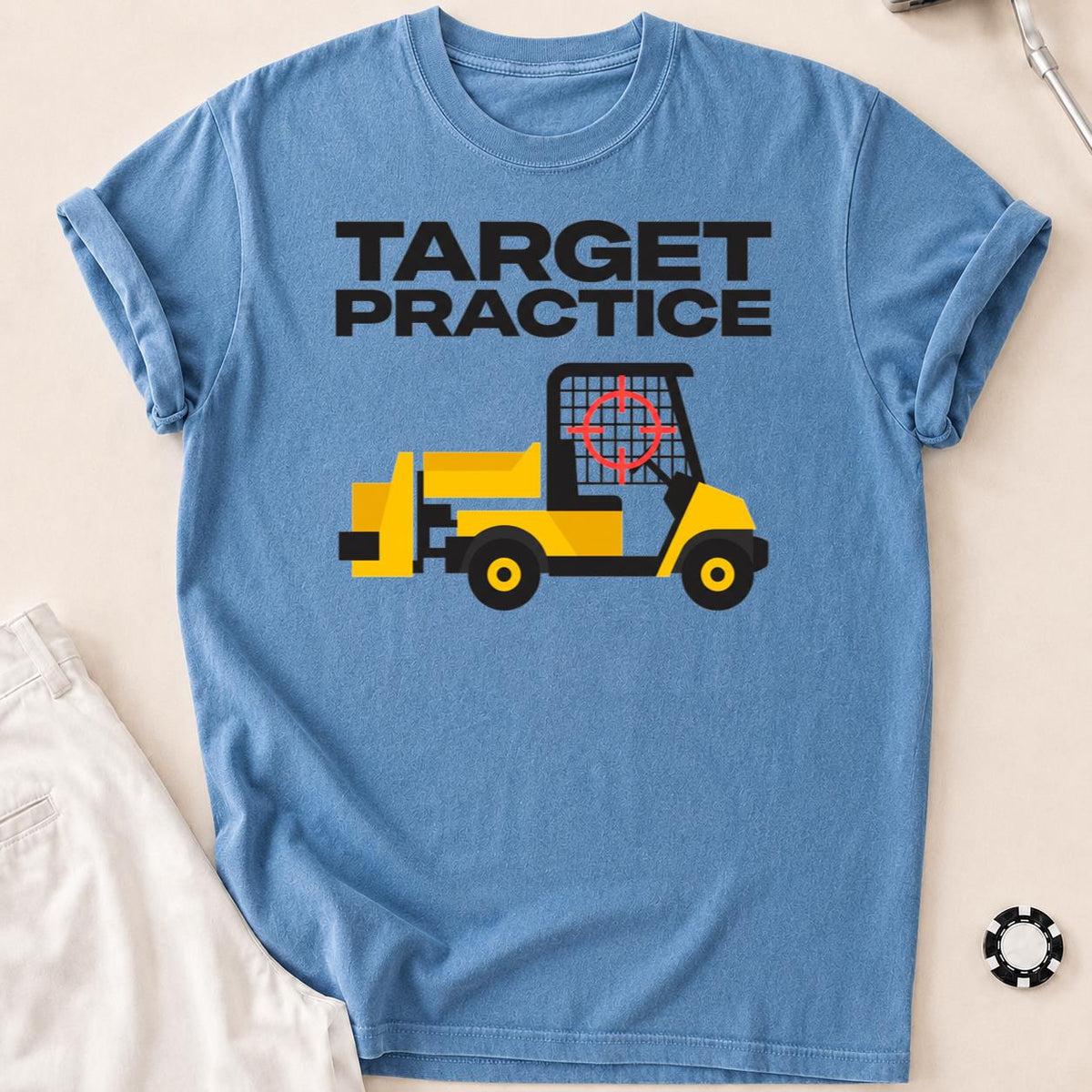 Target Practice Forklift Crosshair Golf Tee