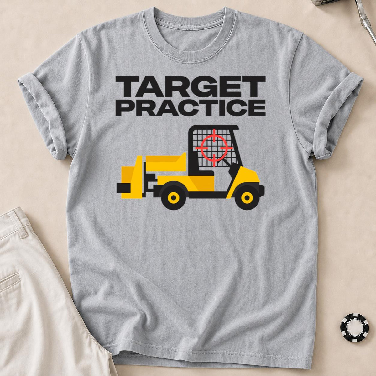 Target Practice Forklift Crosshair Golf Tee