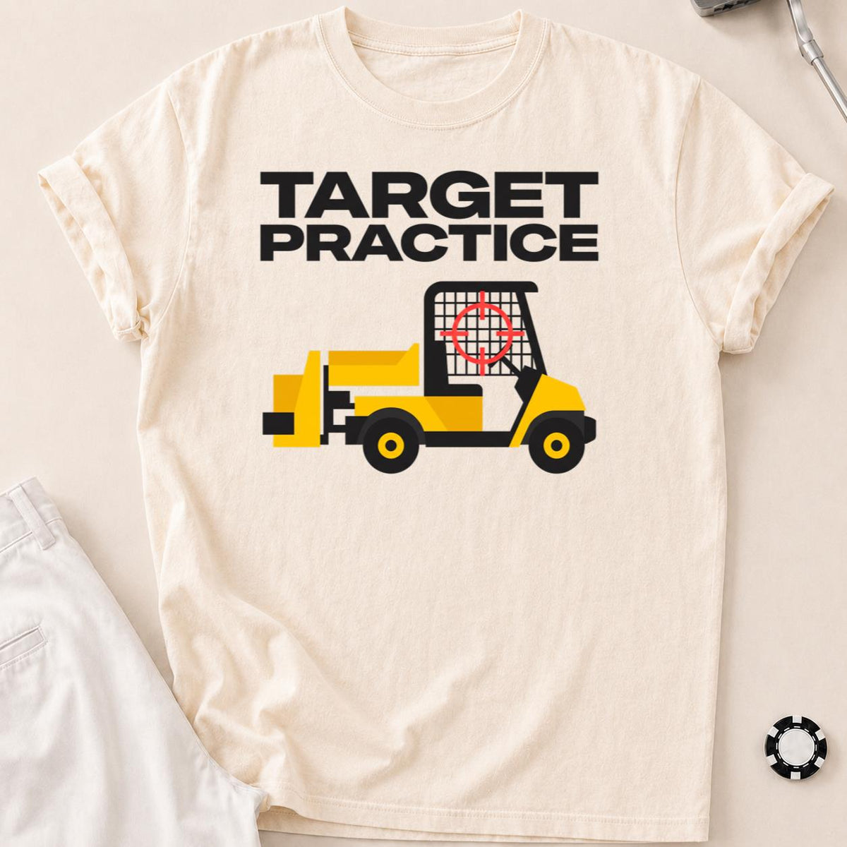 Target Practice Forklift Crosshair Golf Tee