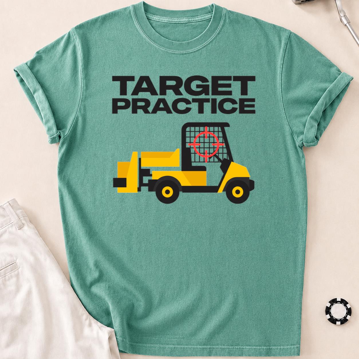 Target Practice Forklift Crosshair Golf Tee