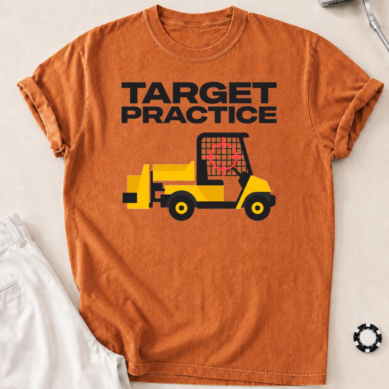 Target Practice Forklift Crosshair Golf Tee