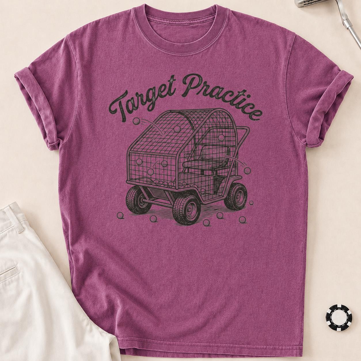 Target Practice Golf Cart Ball Cage Golf Tee