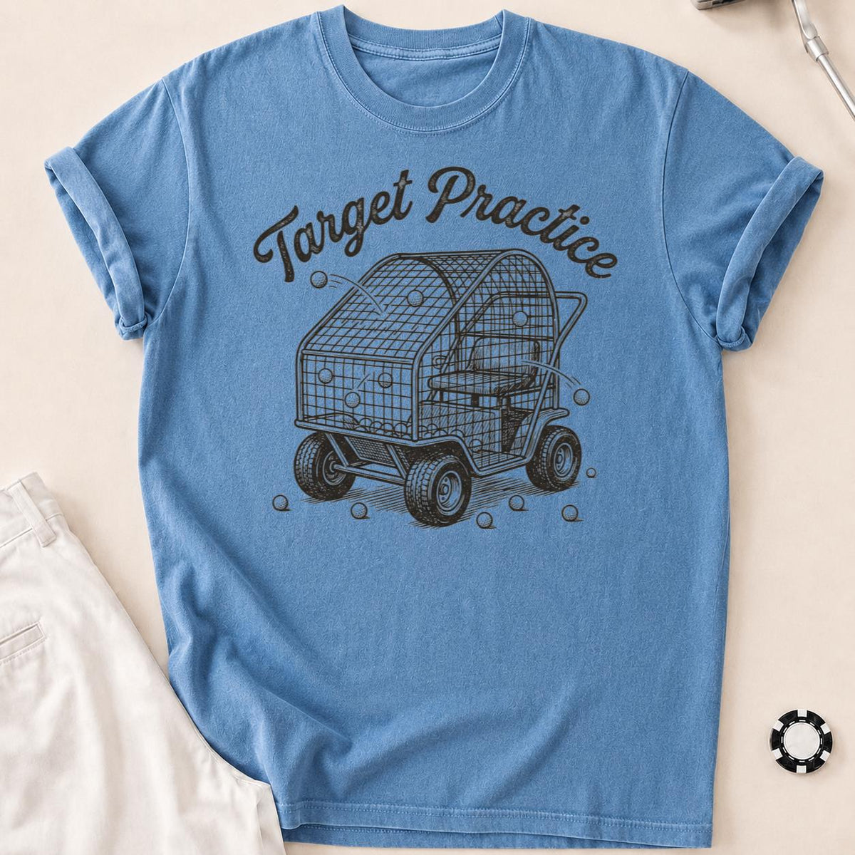 Target Practice Golf Cart Ball Cage Golf Tee
