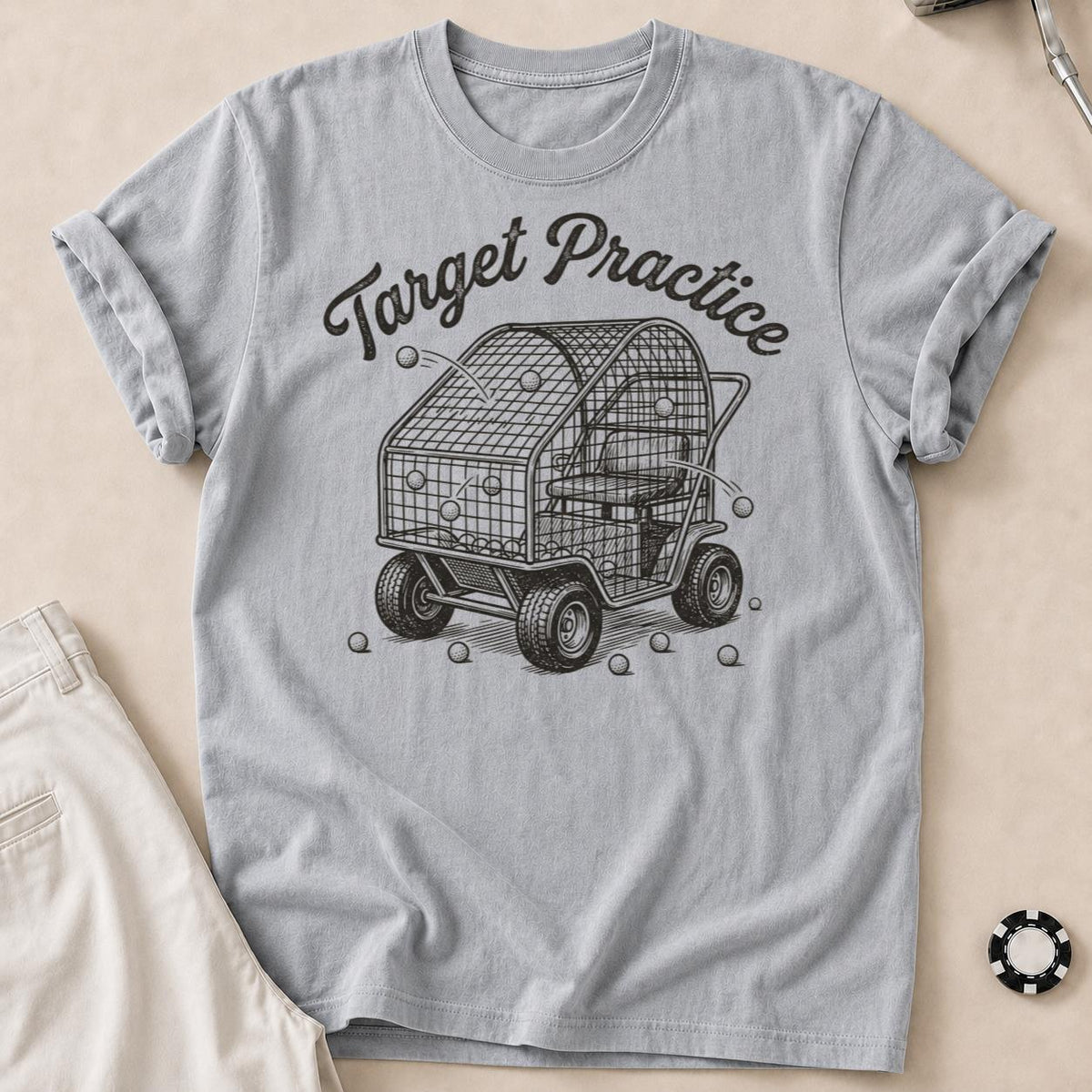 Target Practice Golf Cart Ball Cage Golf Tee