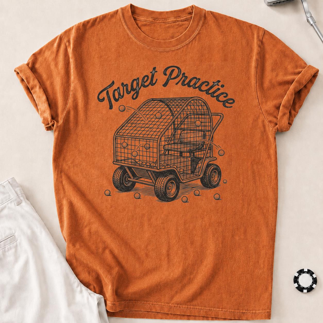 Target Practice Golf Cart Ball Cage Golf Tee