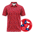 Texas Red Star Stretch Polo