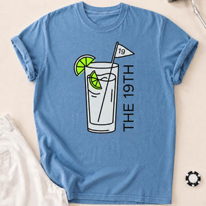 The 19th Hole Line Art Golf Tee