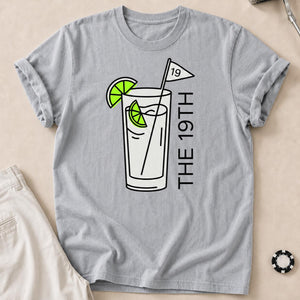 The 19th Hole Line Art Golf Tee