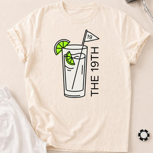 The 19th Hole Line Art Golf Tee