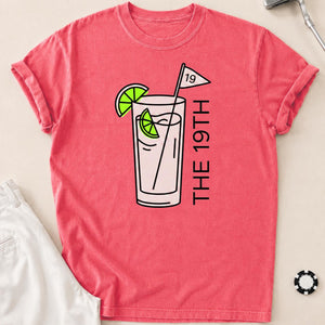 The 19th Hole Line Art Golf Tee