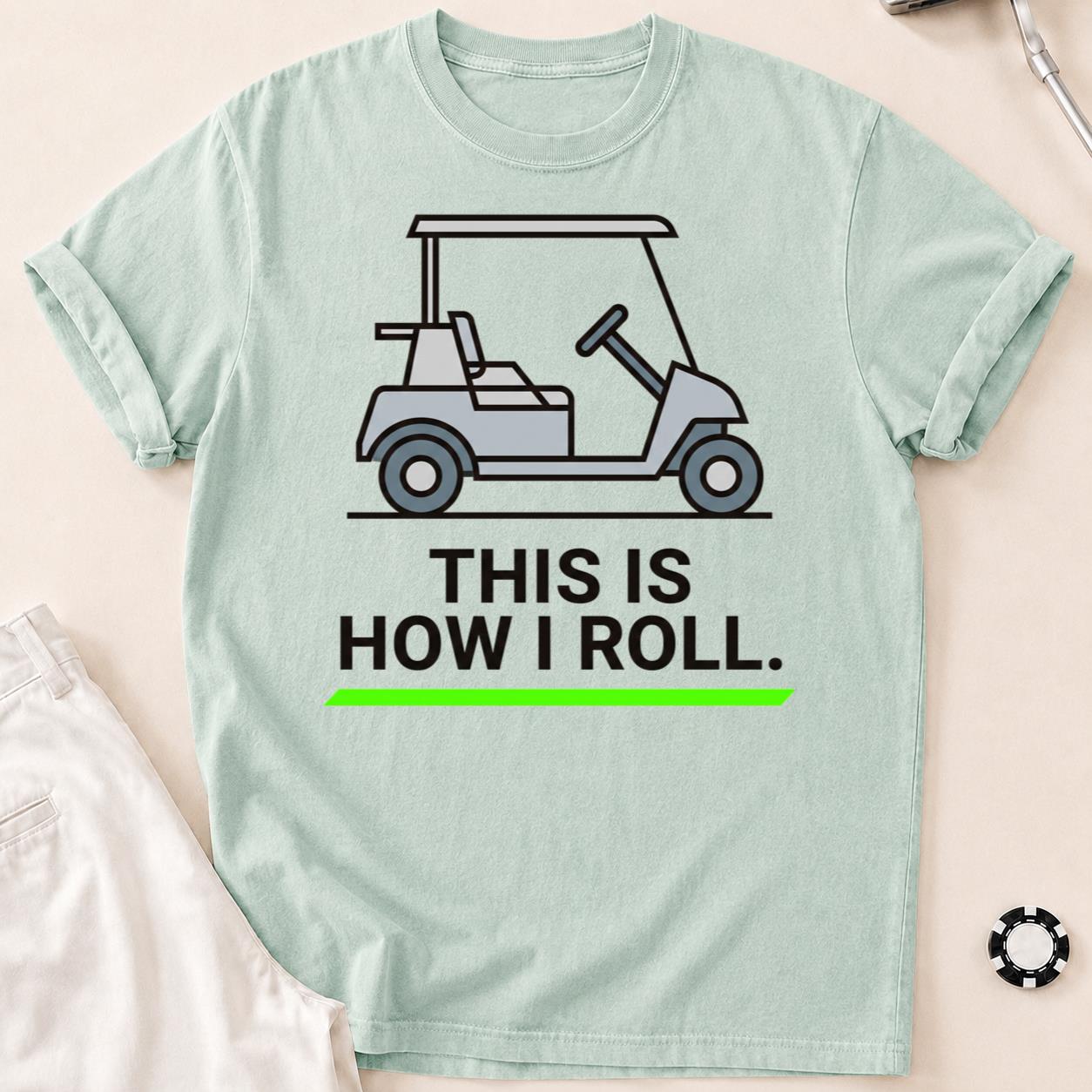 This Is How I Roll Outline Golf Tee