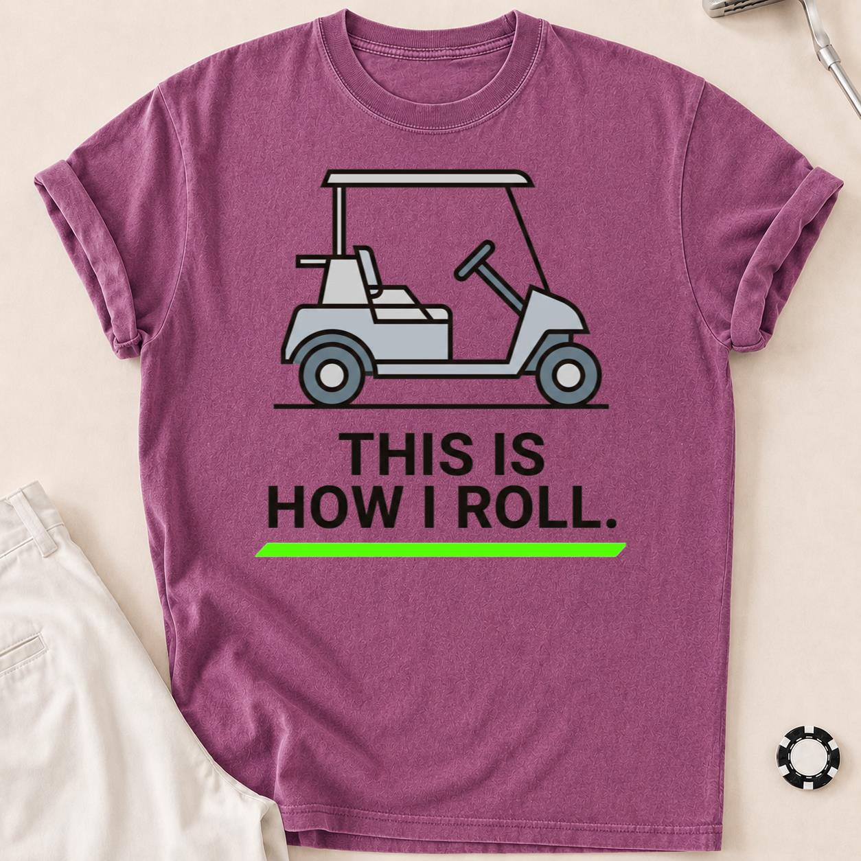 This Is How I Roll Outline Golf Tee