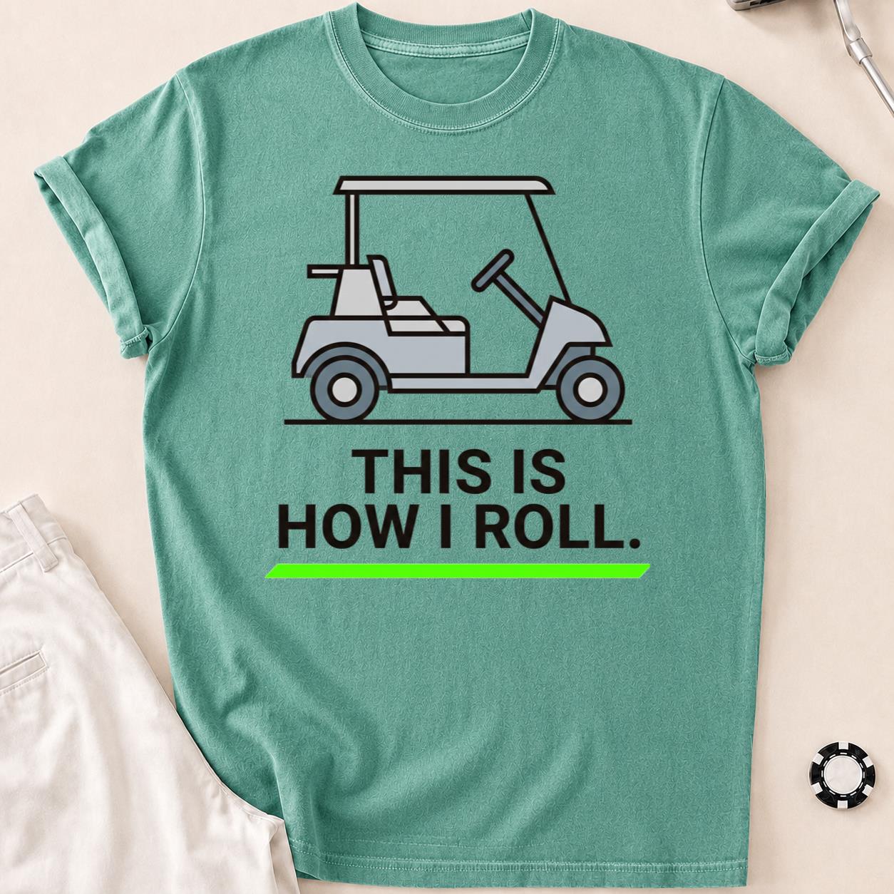 This Is How I Roll Outline Golf Tee
