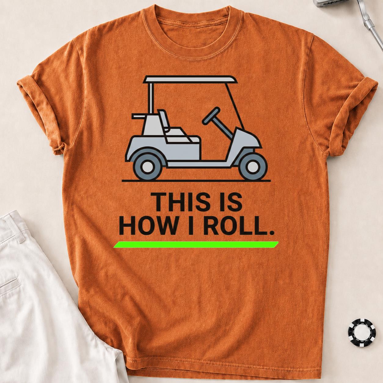 This Is How I Roll Outline Golf Tee