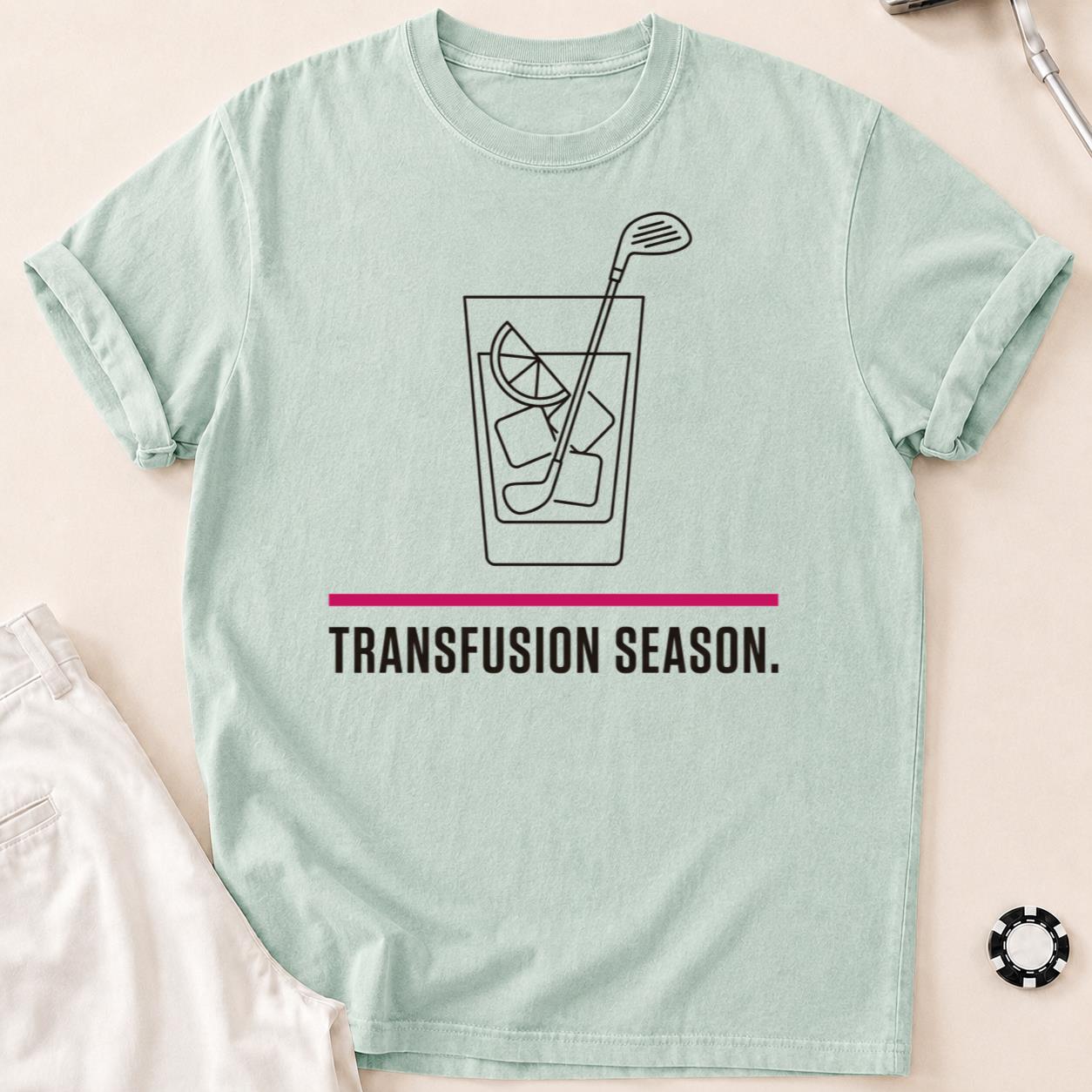 Transfusion Season Golf Tee Line Art