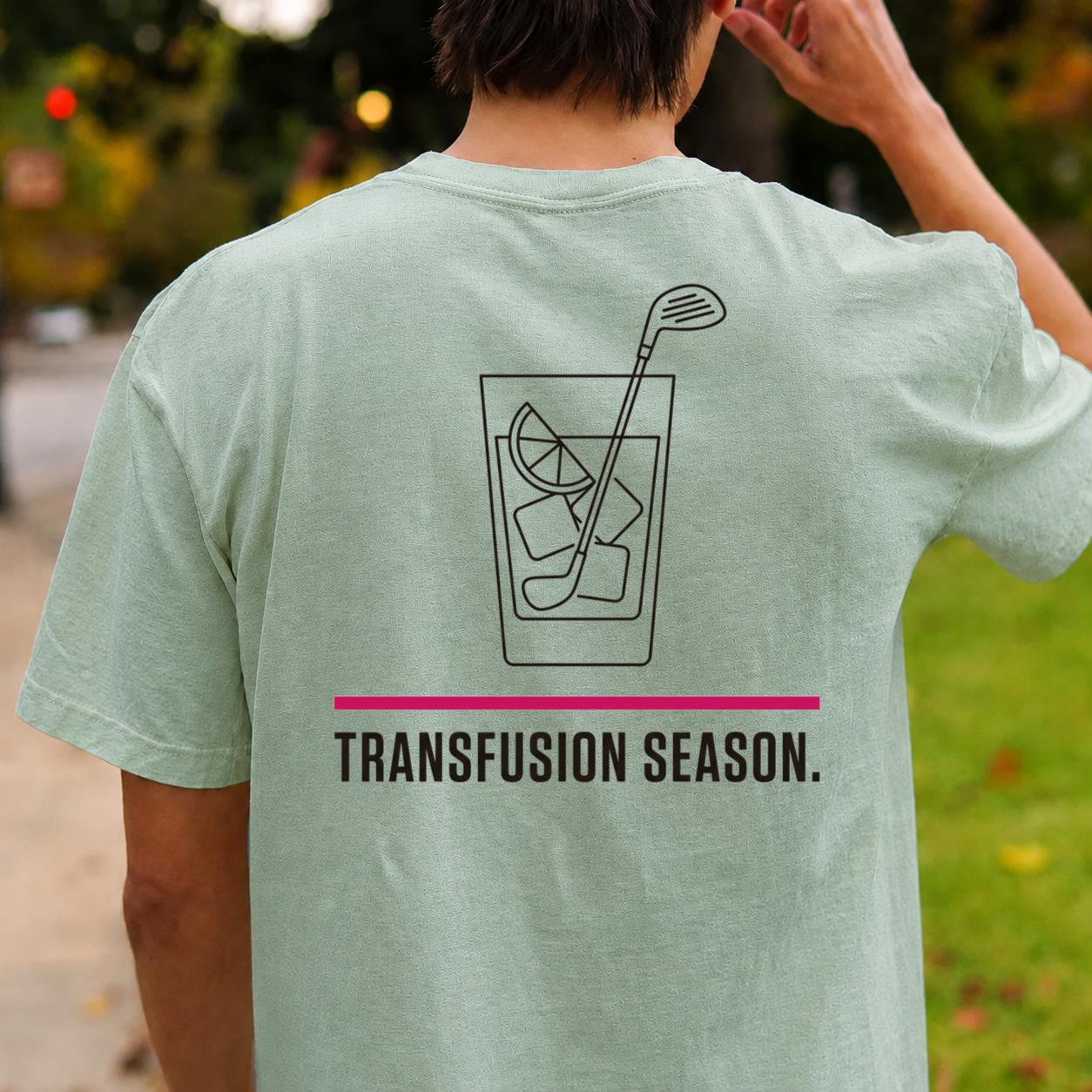 Transfusion Season Golf Tee Line Art