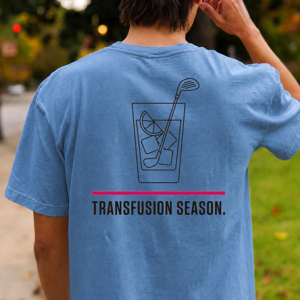 Transfusion Season Golf Tee Line Art