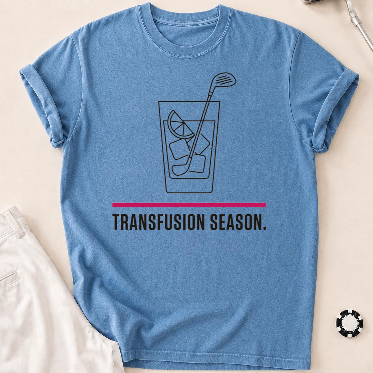 Transfusion Season Golf Tee Line Art