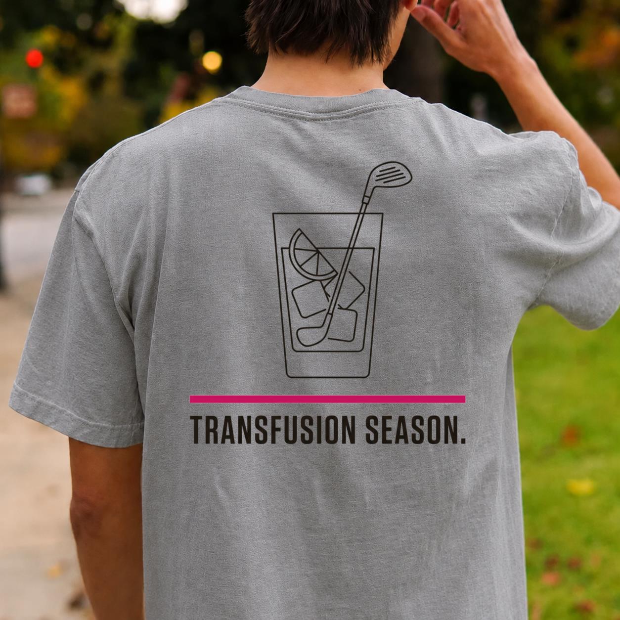 Transfusion Season Golf Tee Line Art