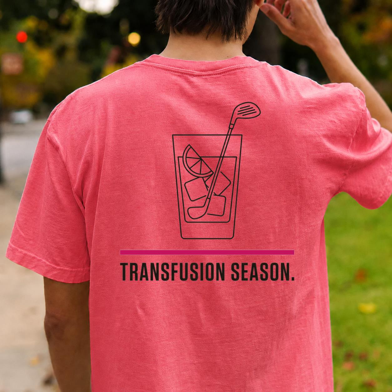 Transfusion Season Golf Tee Line Art