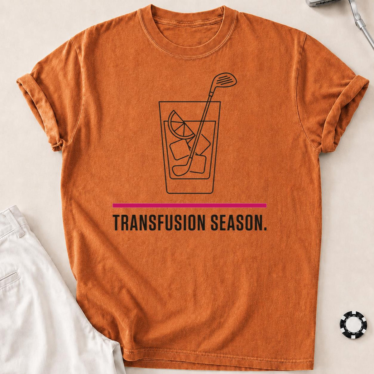 Transfusion Season Golf Tee Line Art