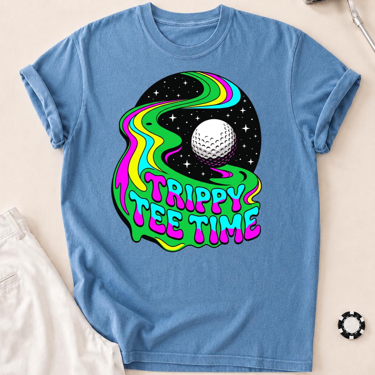 Trippy Tee Time Psychedelic Golf Tee