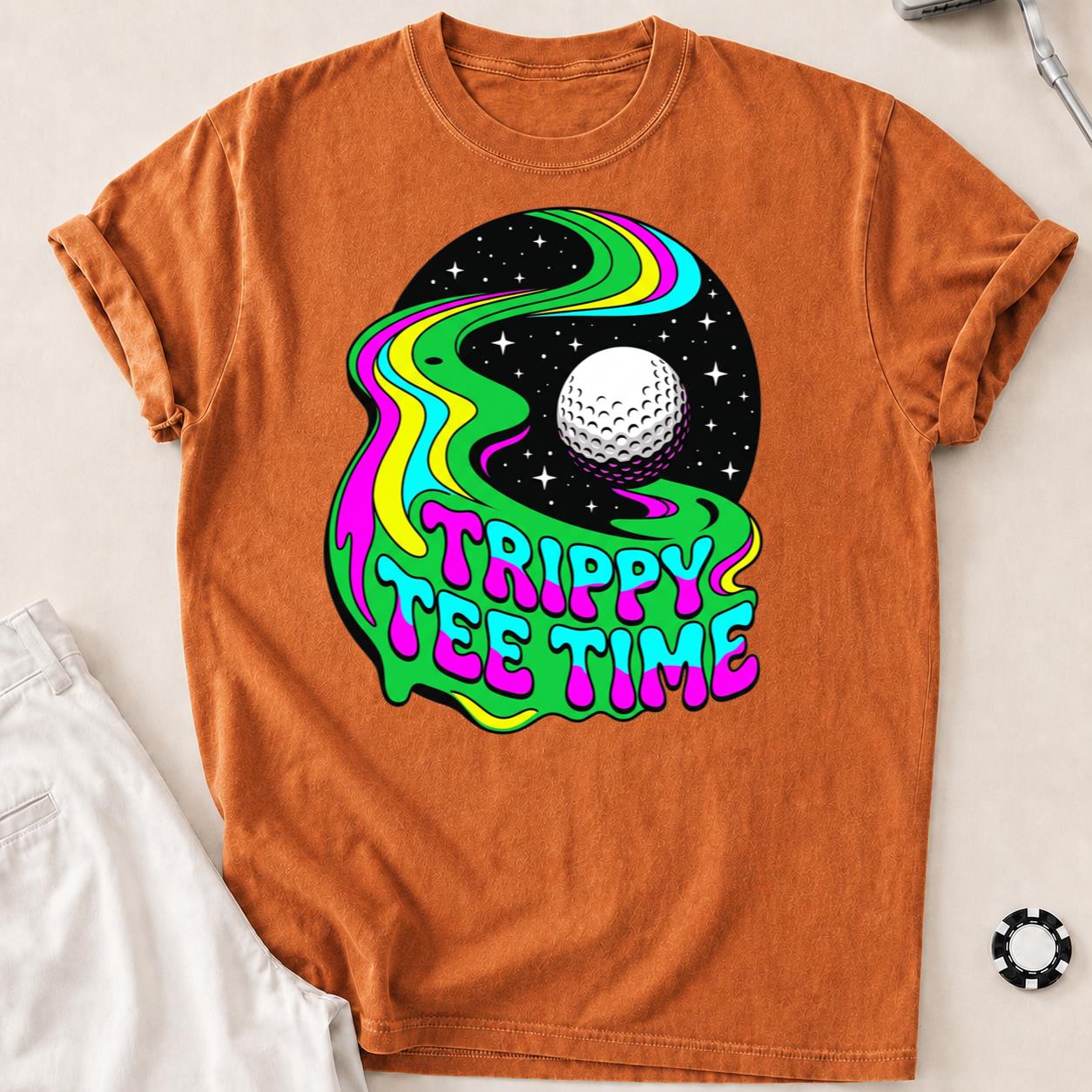 Trippy Tee Time Psychedelic Golf Tee