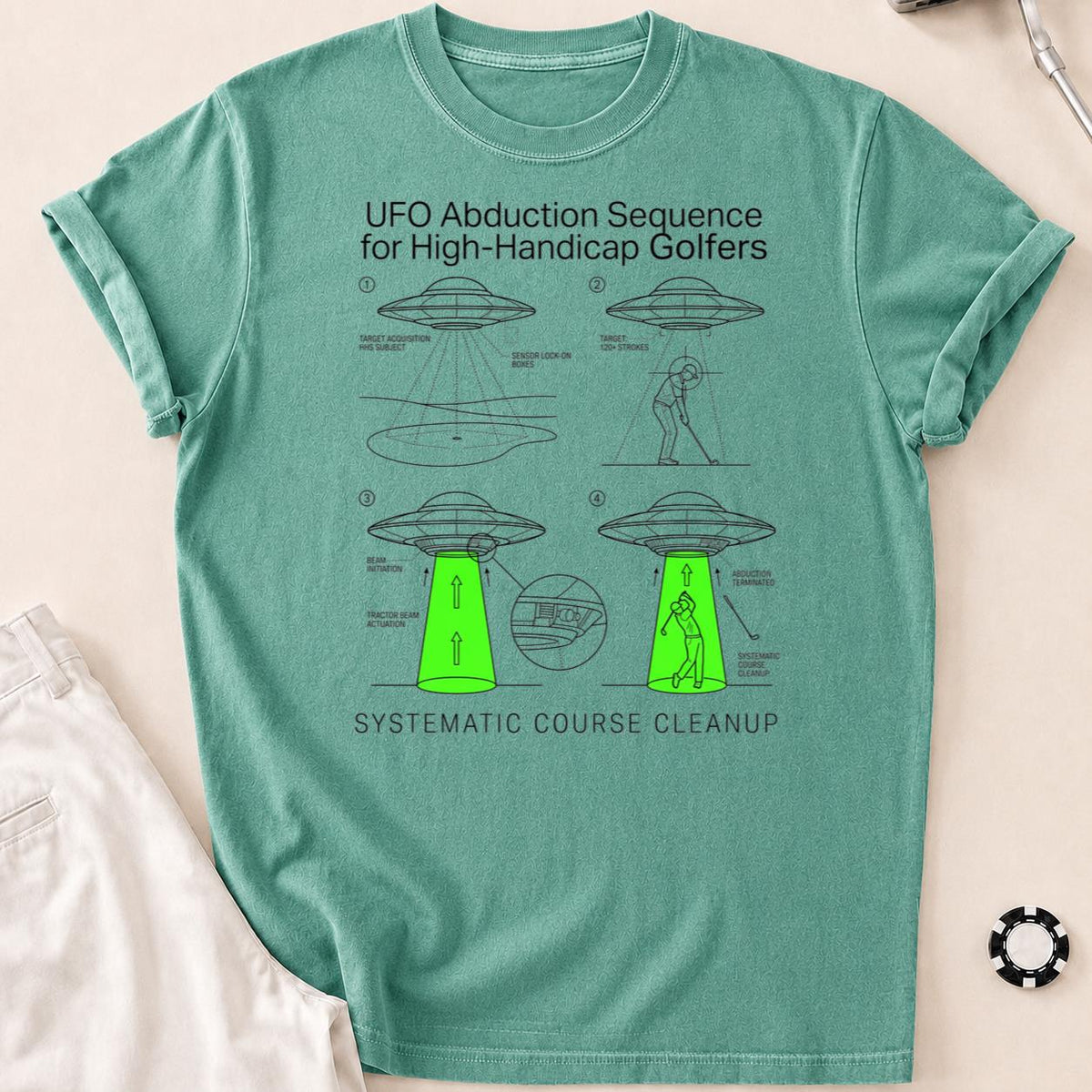 UFO Abduction Sequence For High-Handicap Golfers Golf Tee