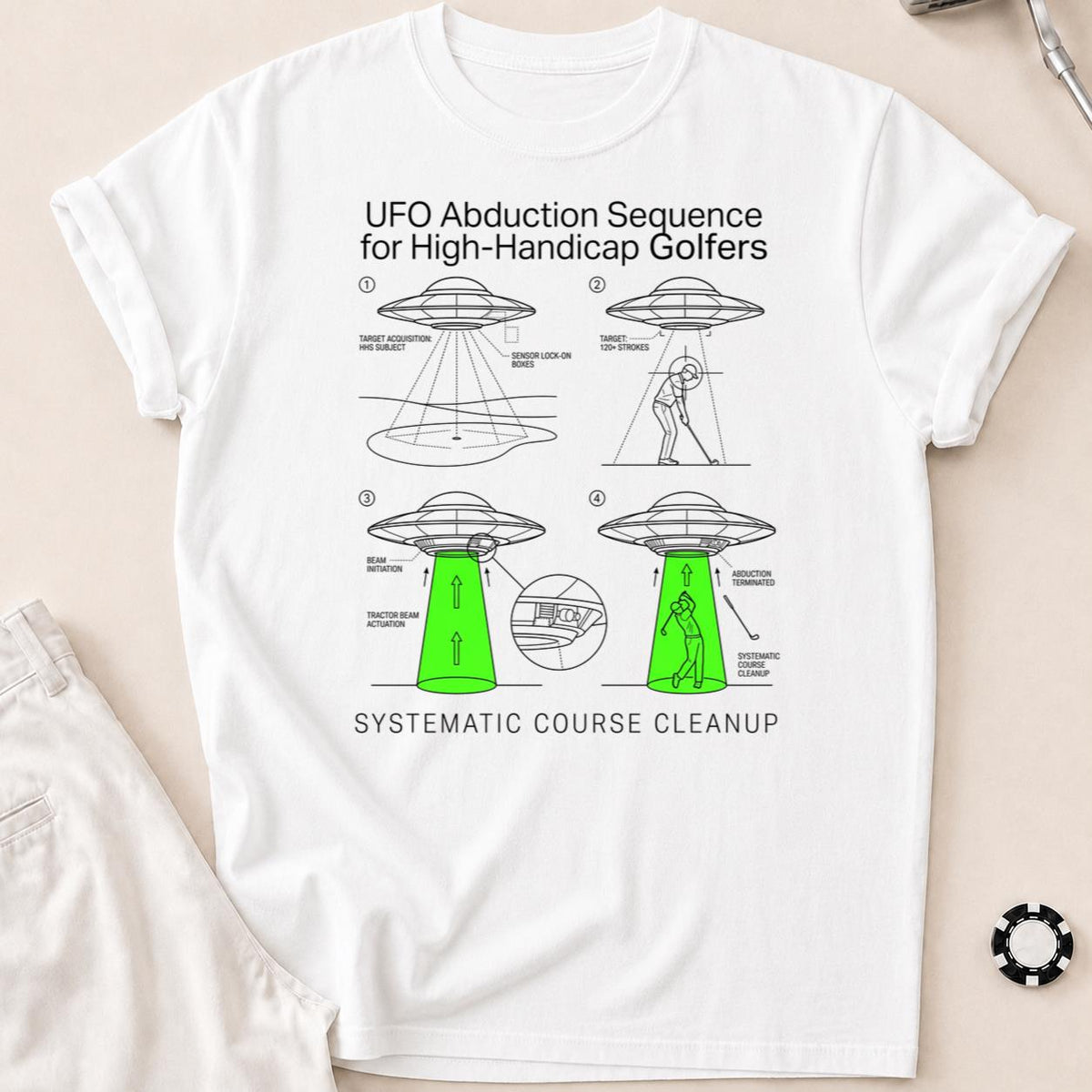 UFO Abduction Sequence For High-Handicap Golfers Golf Tee