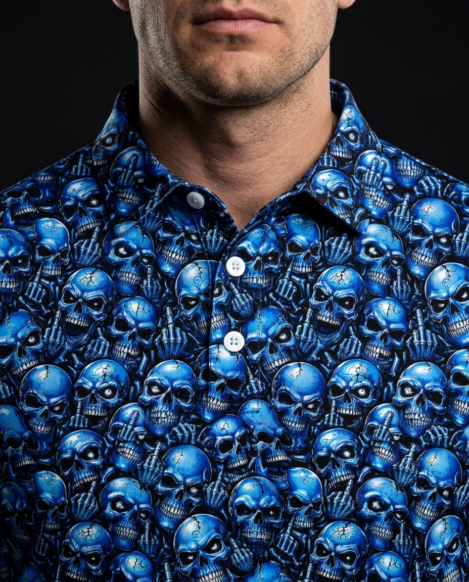 The Skull Mood Polo Golf Polo