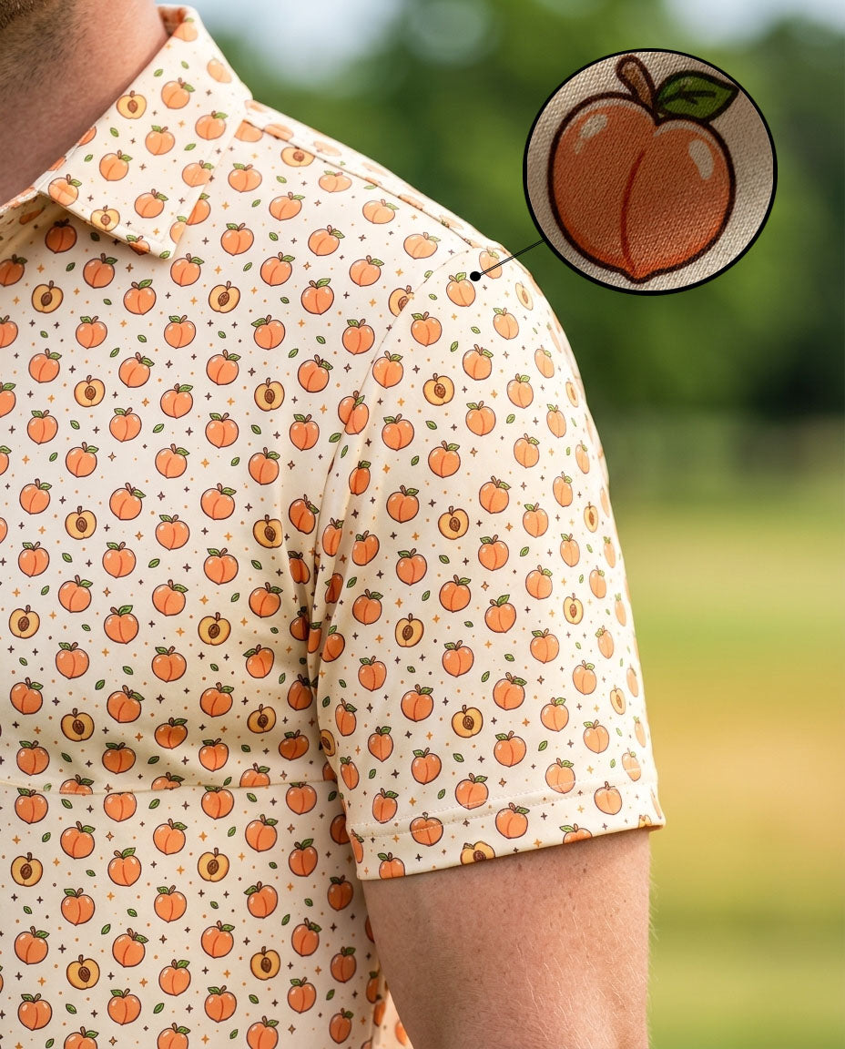 Peach Please Golf Polo