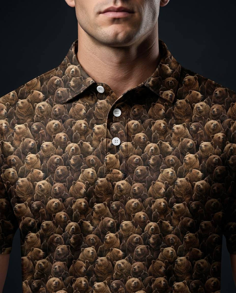 The Bear Mood Polo Golf Polo