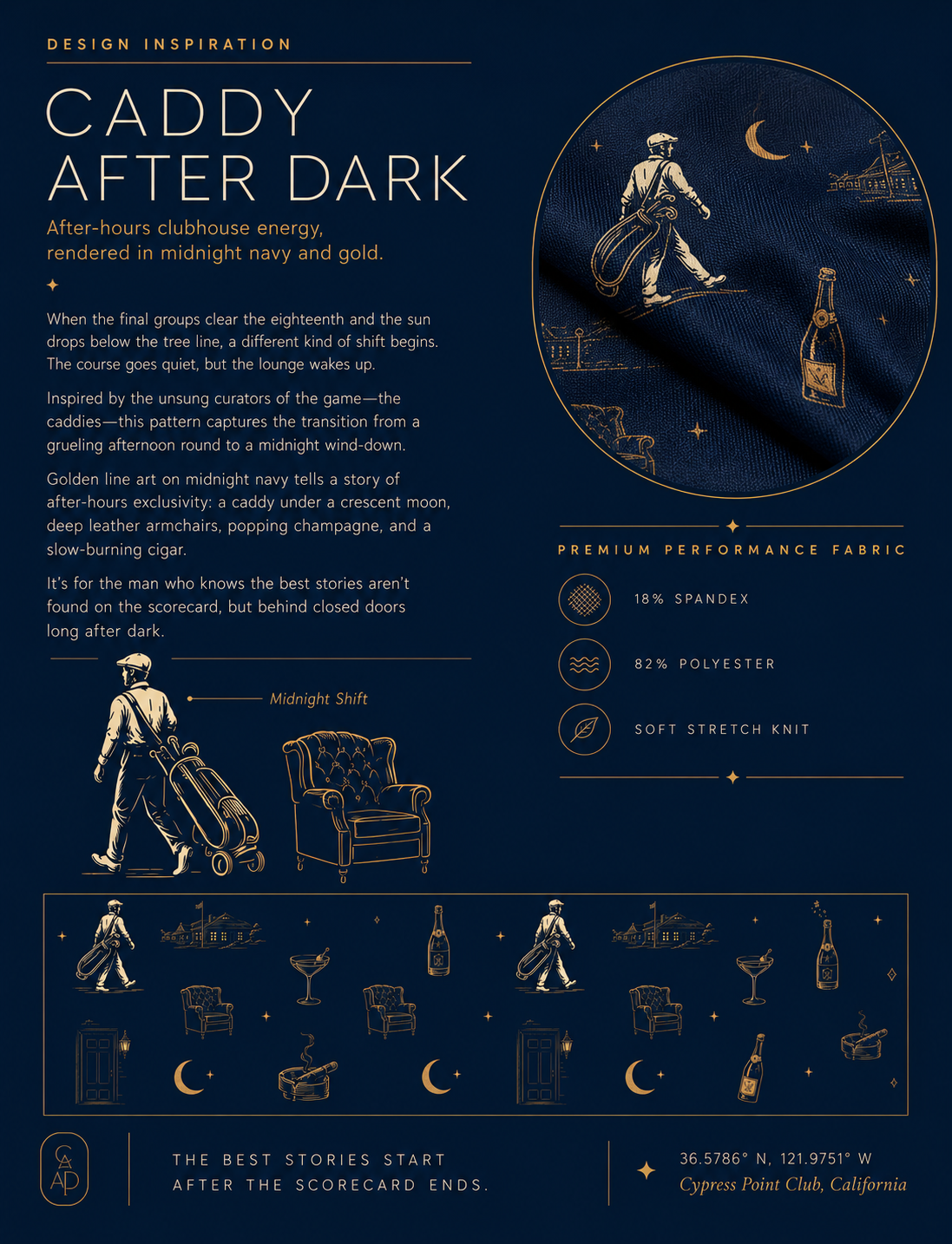 Caddy After Dark Golf Polo