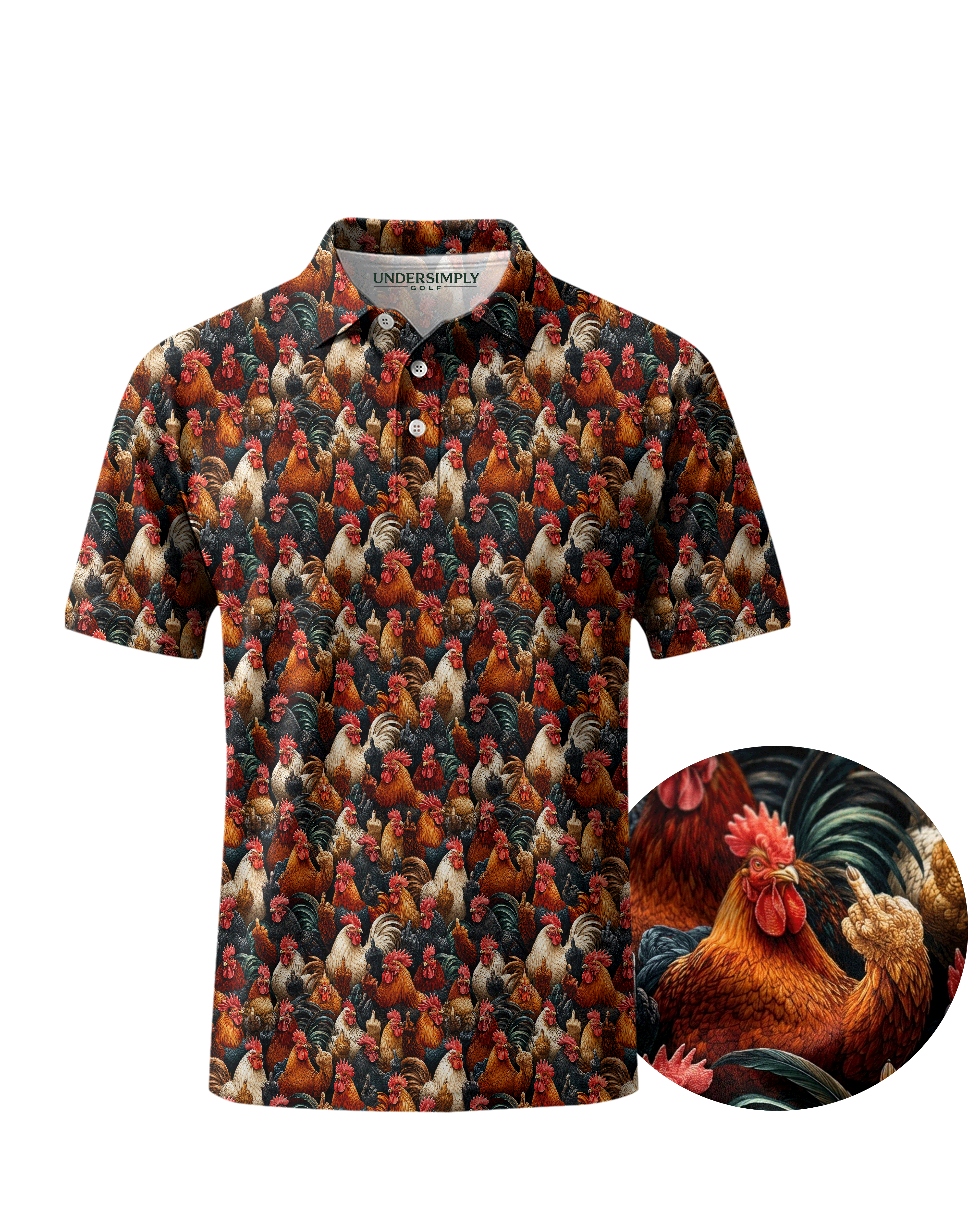 The Cocky Rooster Polo Golf Polo