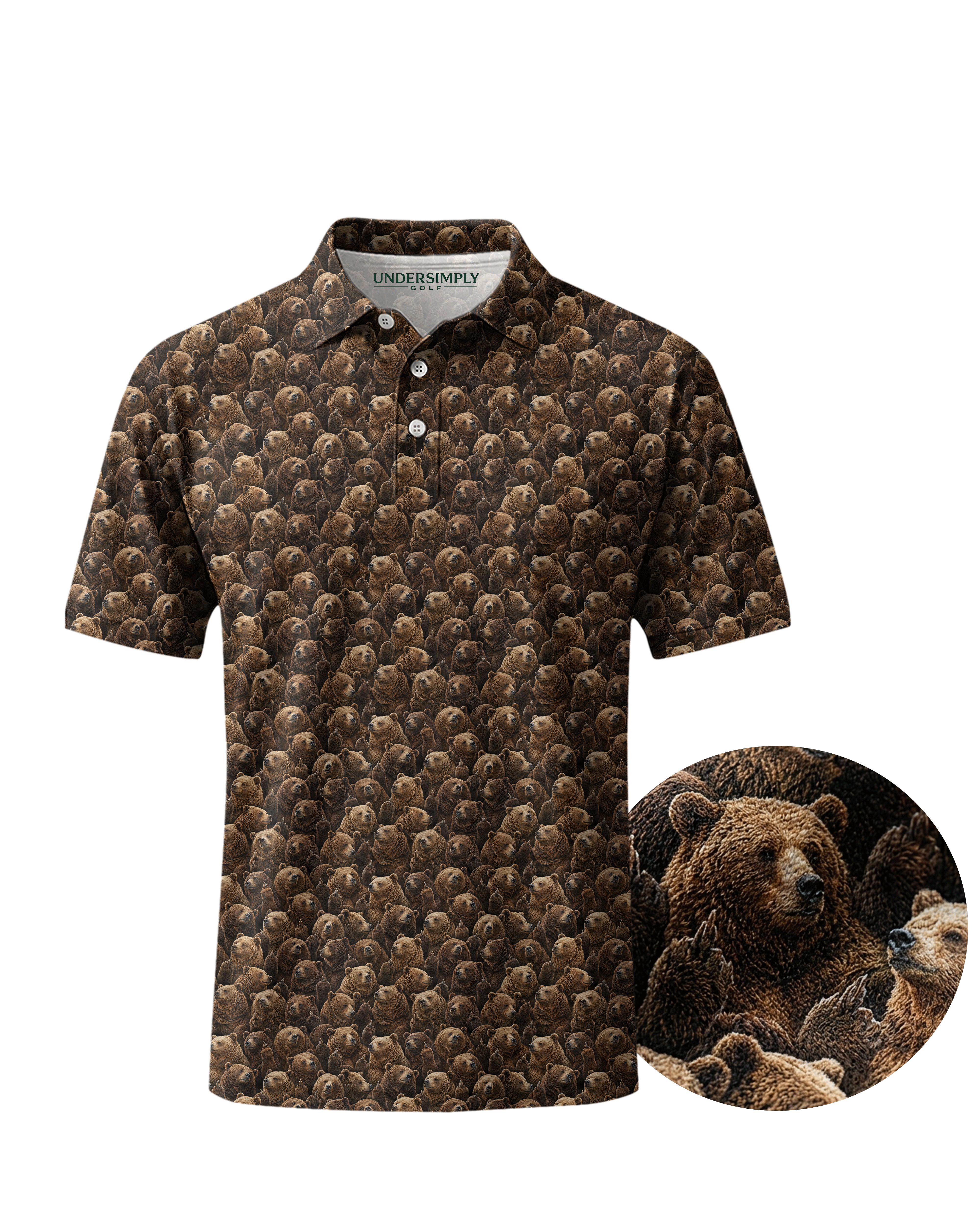 The Bear Mood Polo Golf Polo