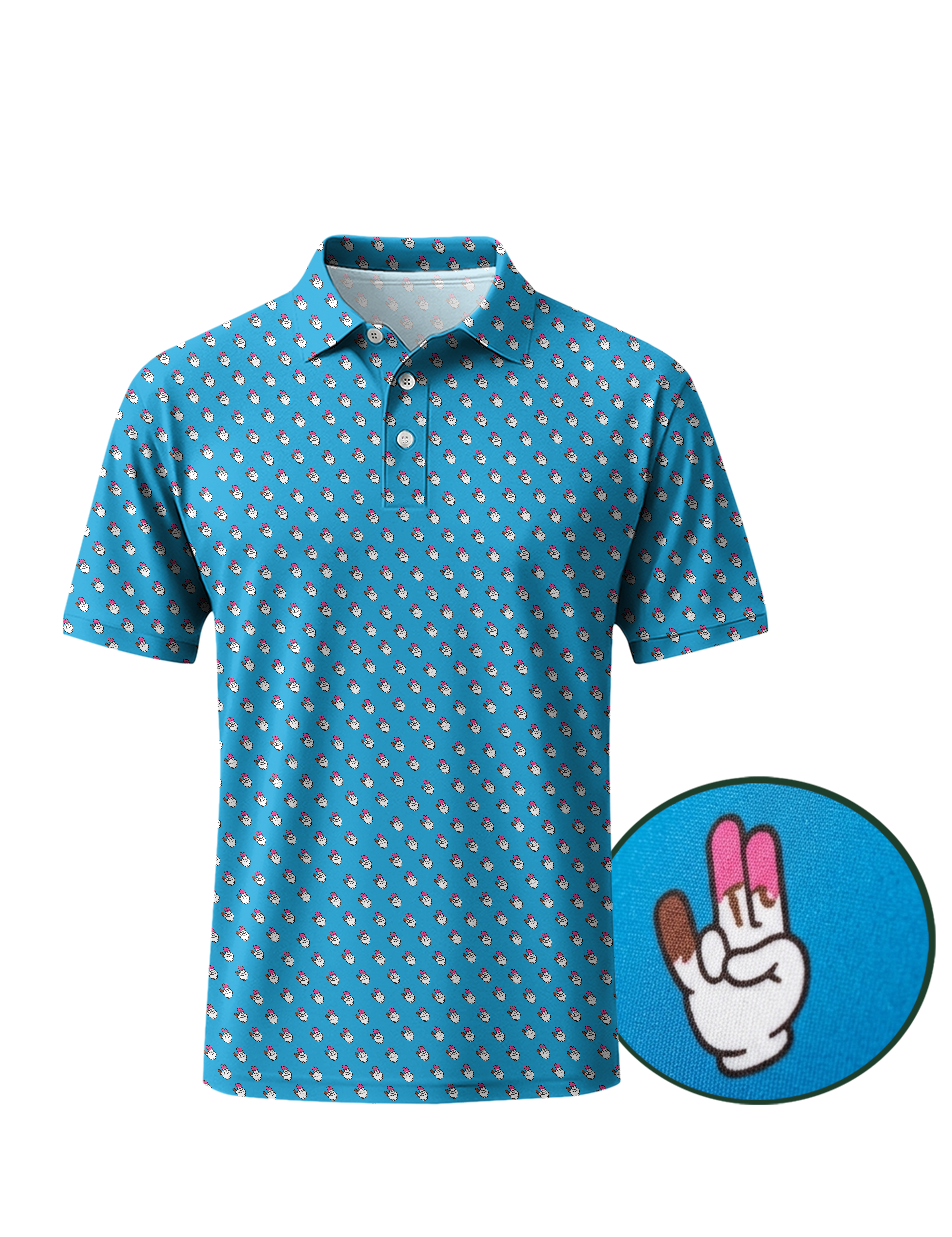 The Two Finger Salute Golf Polo