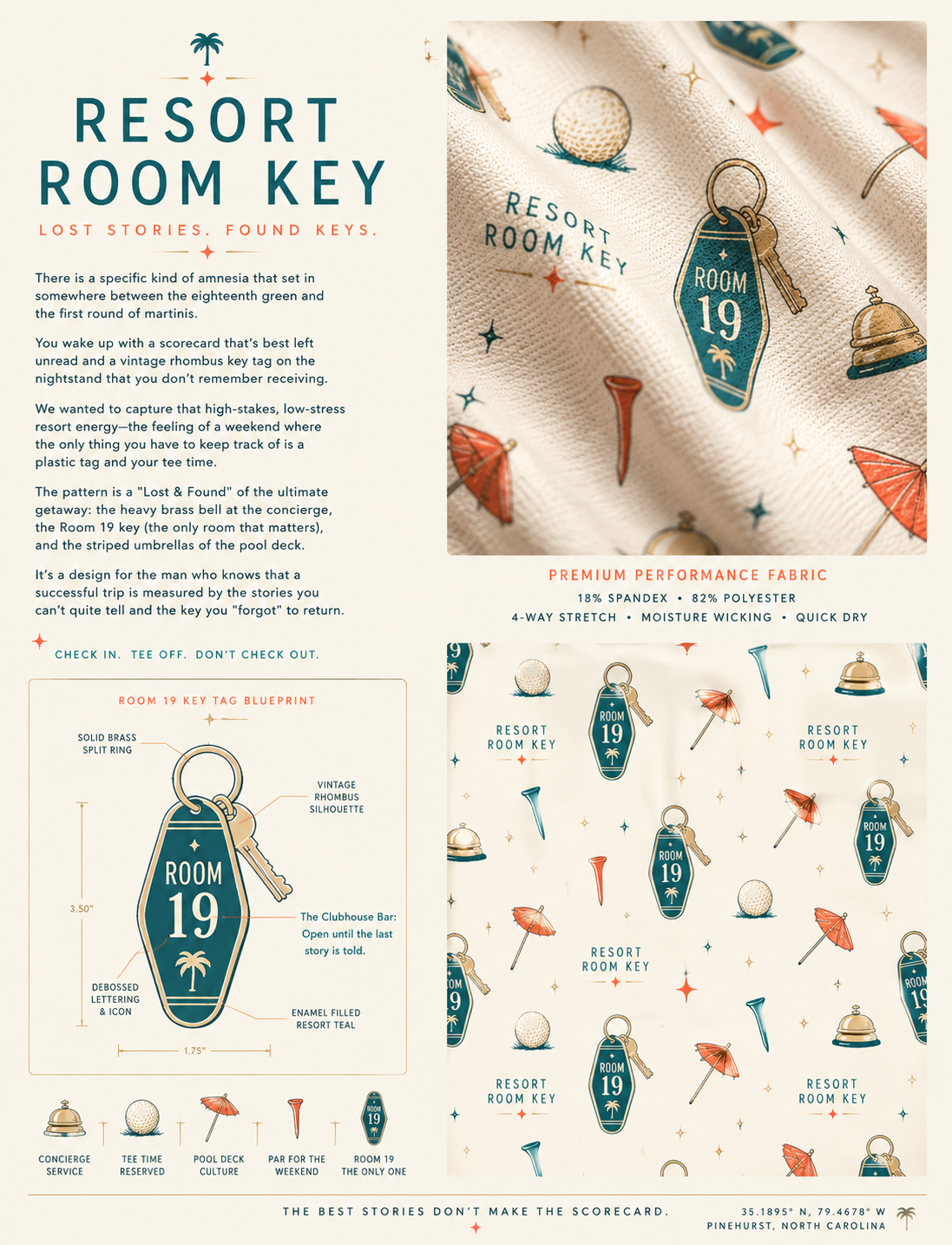 Resort Room Key Golf Polo