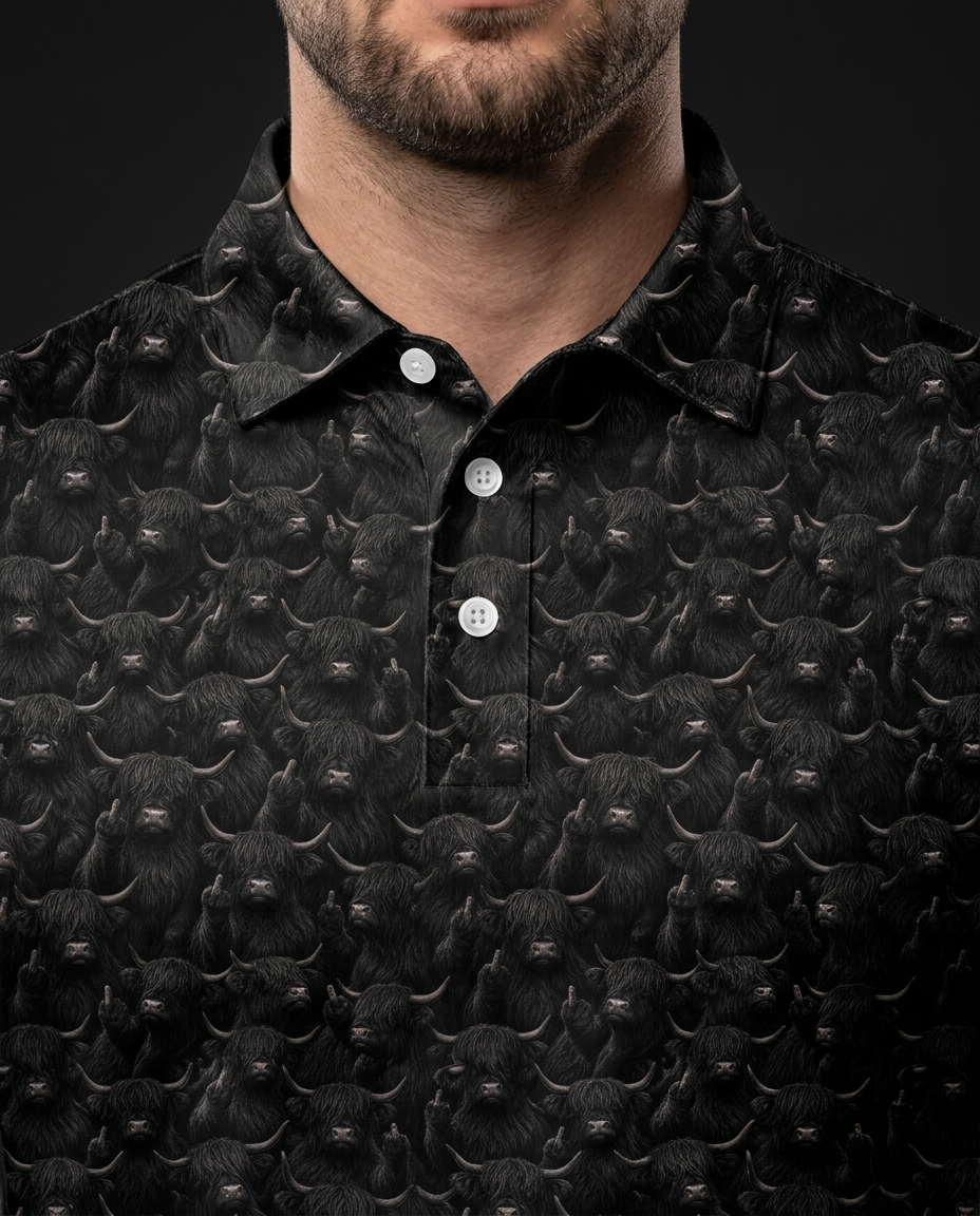 The Moo Mood Polo Golf Polo