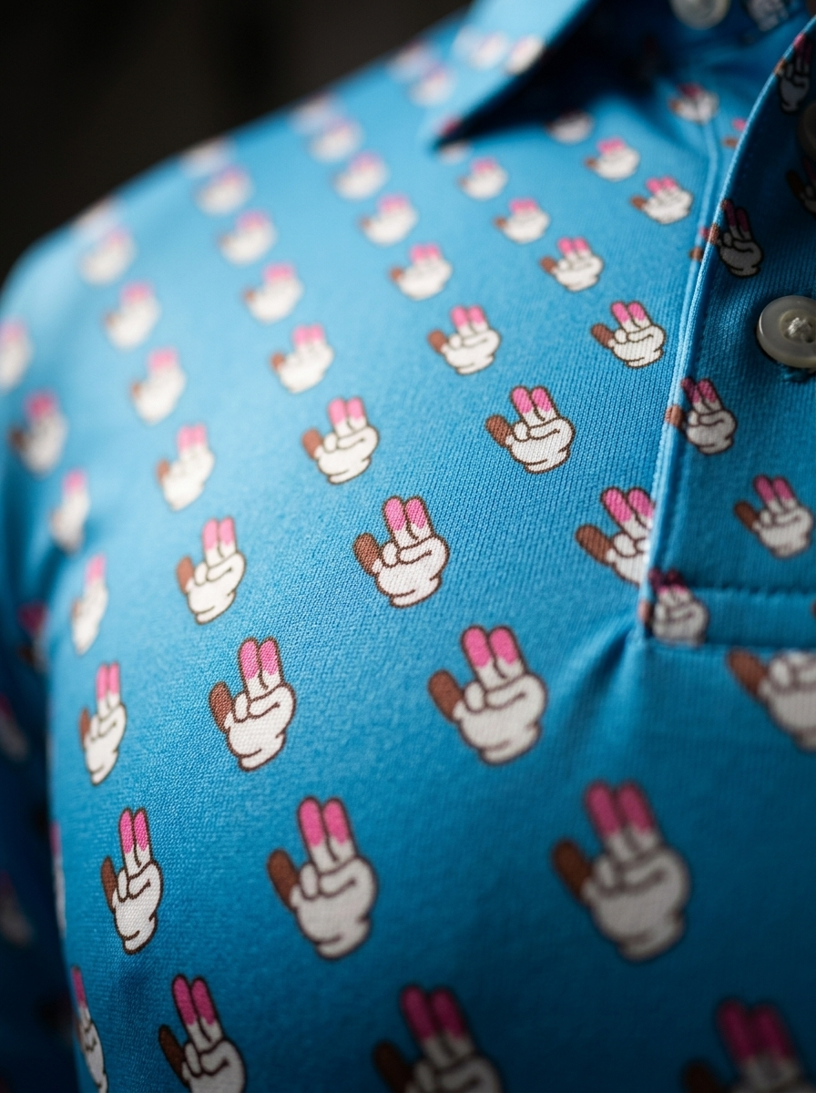 The Two Finger Salute Golf Polo