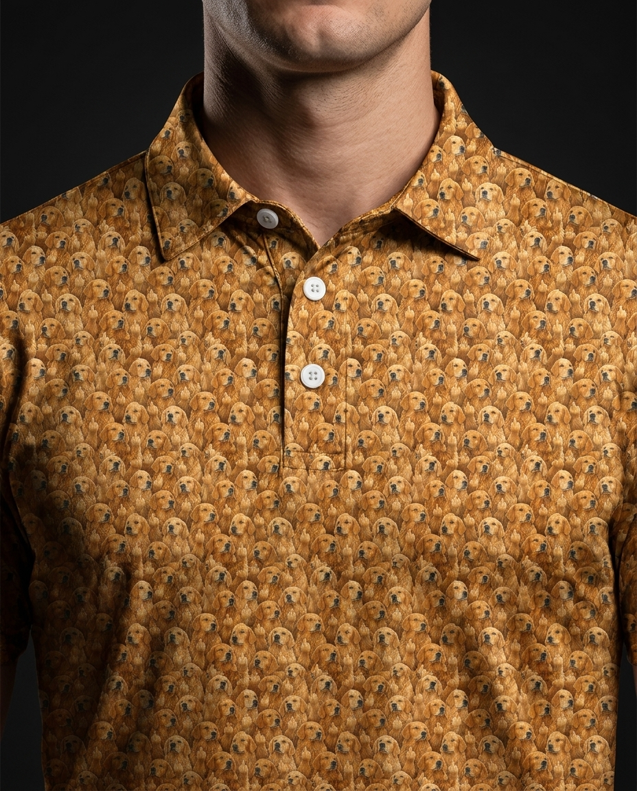 Golden Retriever Golf Polo