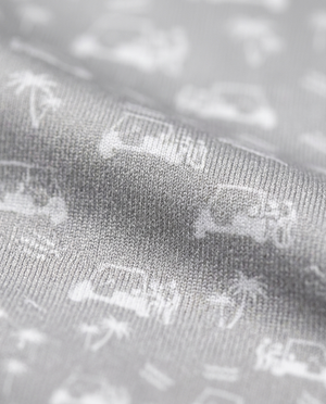 Back Nine Action Polo Grey Golf Polo