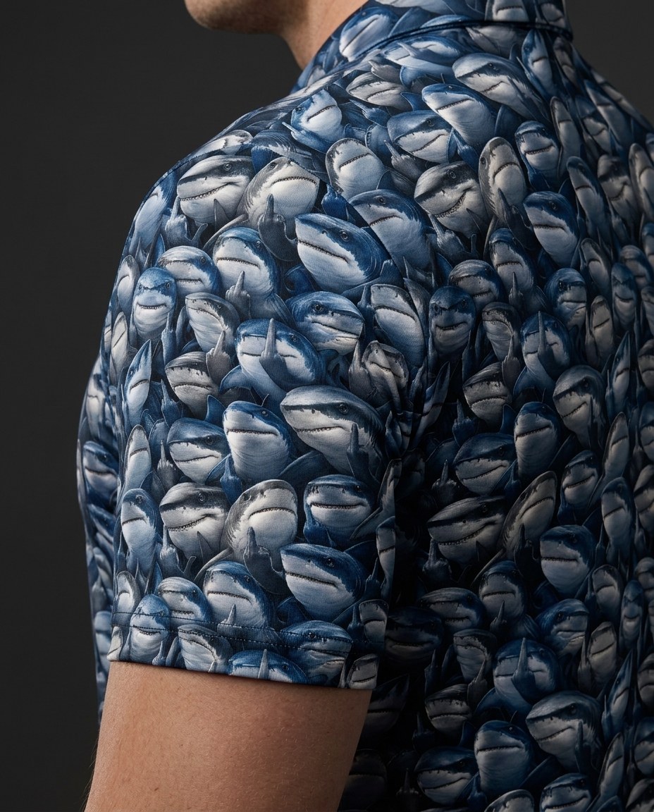 The Shark Mood Polo Golf Polo