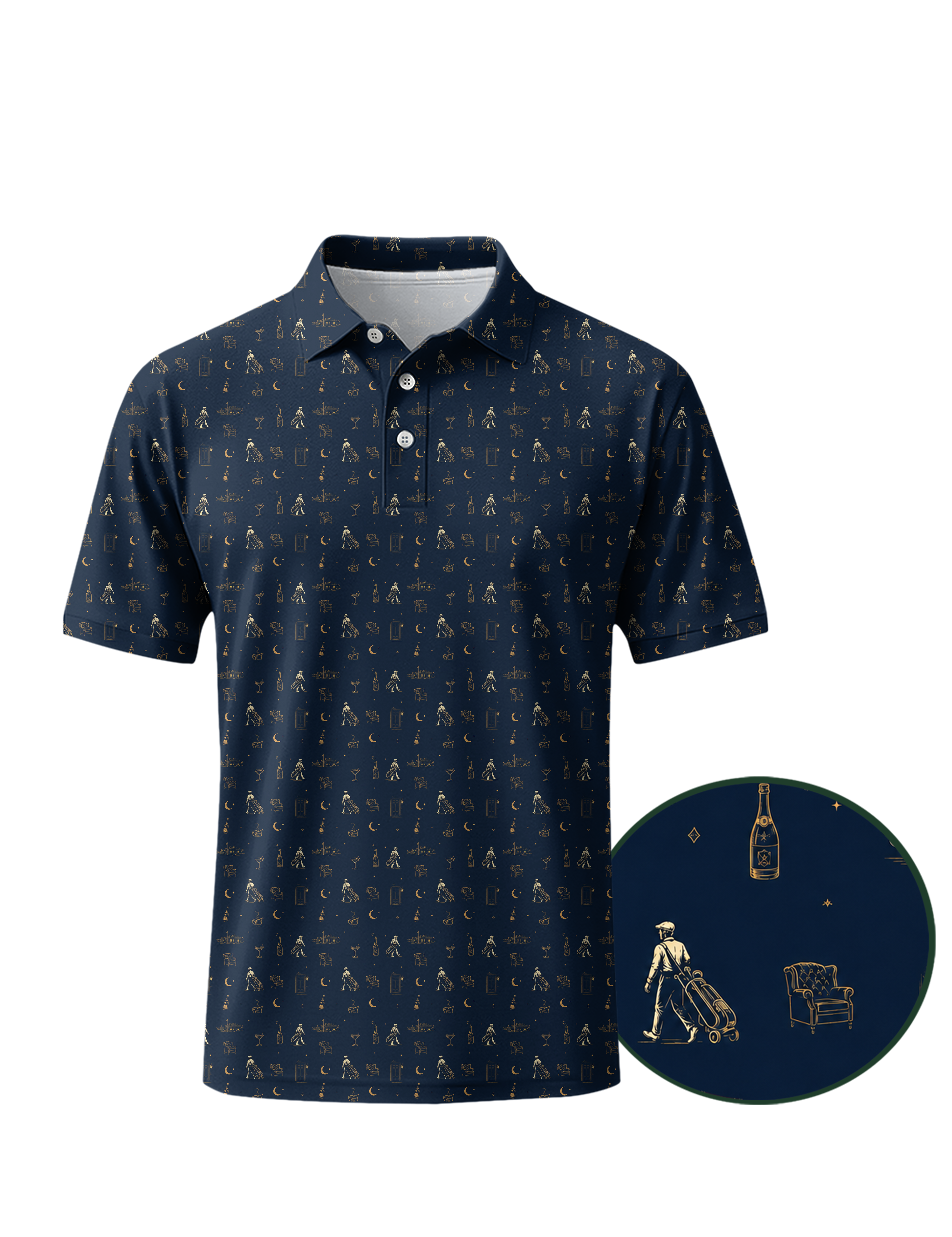 Caddy After Dark Golf Polo
