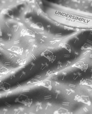 Back Nine Action Polo Grey Golf Polo
