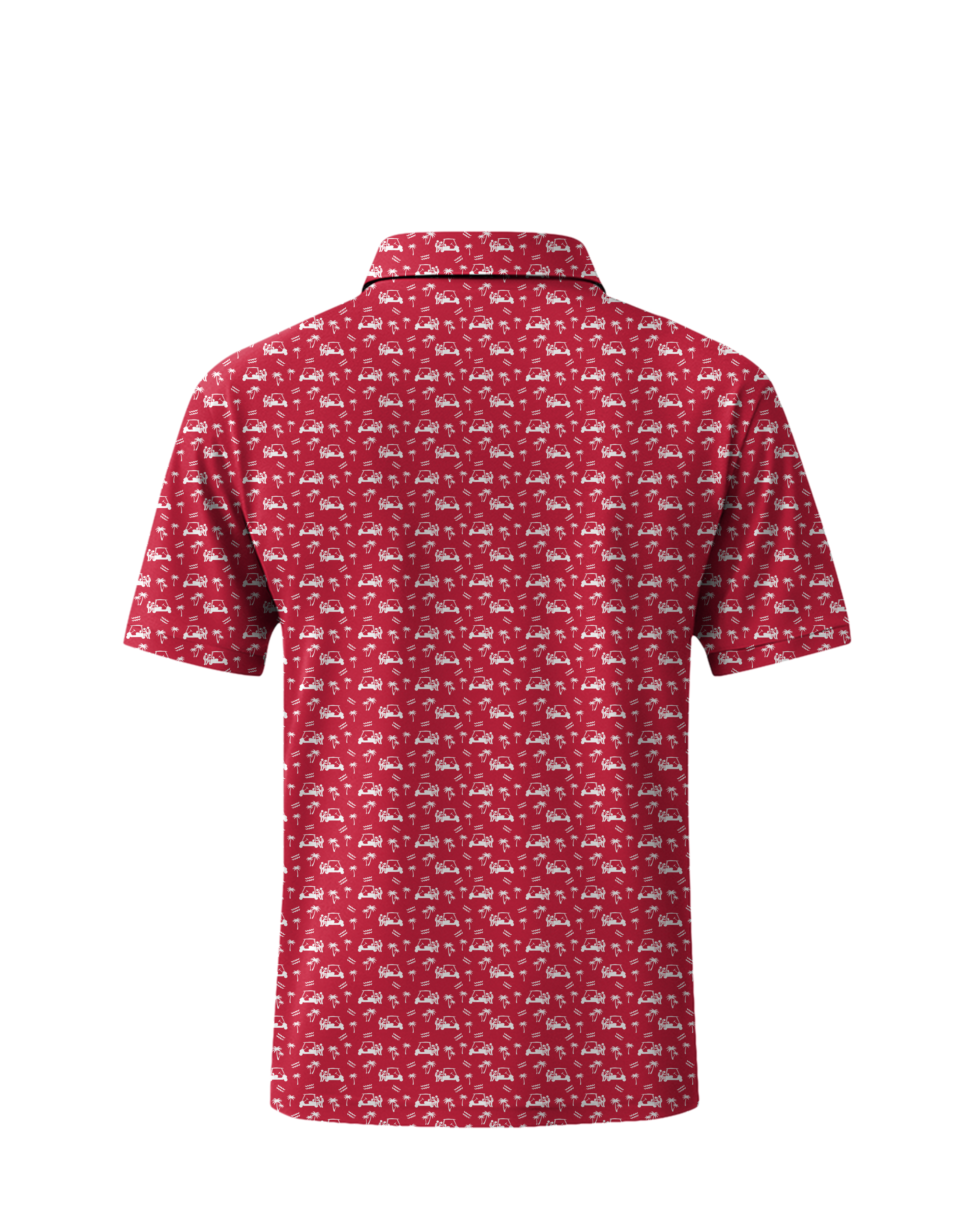 Back Nine Action Polo Red Golf Polo