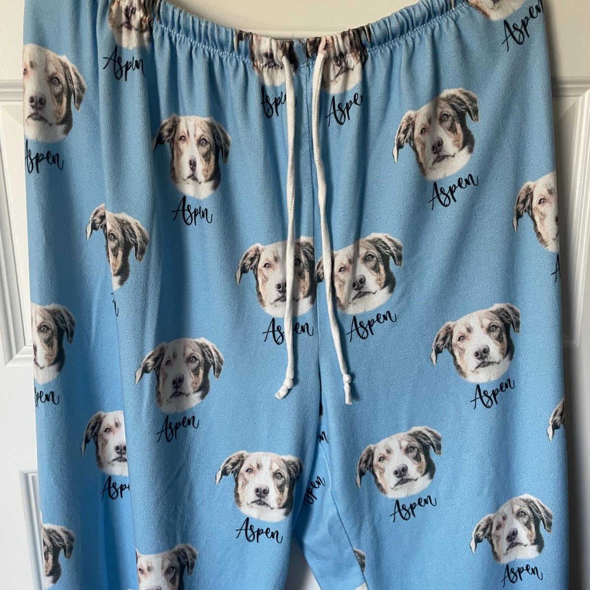 Custom Pet Portrait Pajama Pants – Personalized Dog/Cat/Person Photo & Name Gift