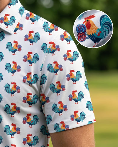 Cock-a-Pop Polo-White