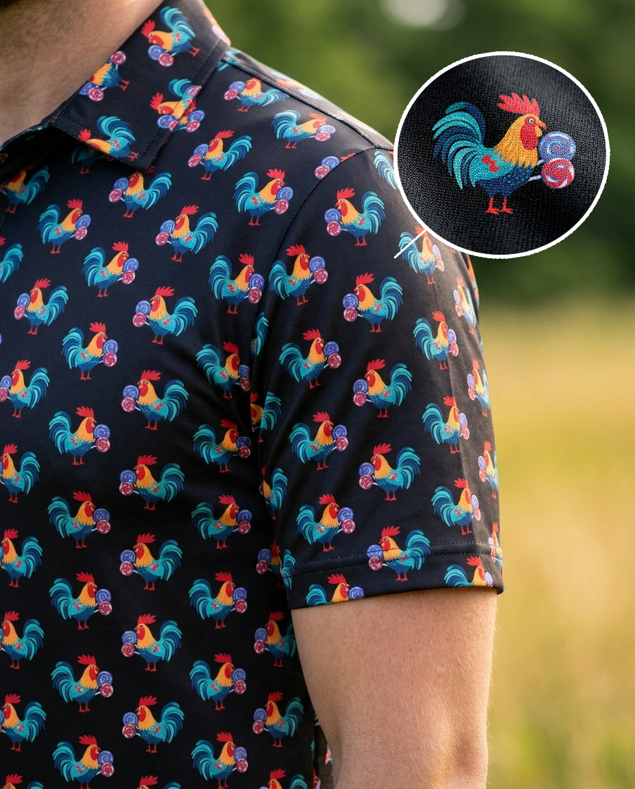 Cock-a-Pop Polo - Black